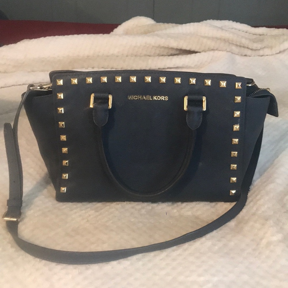Micheal Kors Studded Shoulder Bag